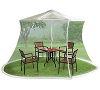 infactory Ombrelloni da giardino - Zanzariera ombrello: Zanzariera per ombrelloni, 330 x 250 cm, Maglia 220, bianca (Zanzariera Supporto per ombrellone, Zanzariera Porta ombrellone)