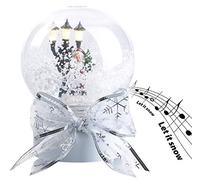 Infactory Palle di Vetro Natalizie - Palla di Neve: Palla di Neve con Babbo Natale Che Canta, Touch-Active, Lanterna a LED (Sfera Vetro, Globo con Musica, Elettrico)