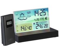infactory Stazione meteorologica wireless di design, display LCD senza cornice, indicazione dell'ora DCF