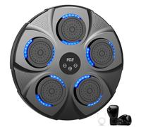 Infaebo Macchina da Boxe Musicale, Macchina da Pugilato Elettronica Professionale con Guantoni, Bluetooth, 9 velocità/modalità per Bambini e Adulti, Casa, L'Ufficio, Palestra, Nero