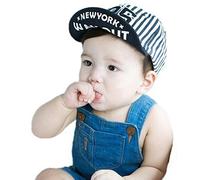 Infant bambino del bambino berretto da baseball cappello da sole cotone Sun Protection Brim Bucket cappello per bambina bambini 12 - 36 mesi nero Deep Blue 12 mesi