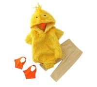 Infant Ragazzi Ragazze Cosplay Pollo Costume Animale Pile Invernale con Cappuccio Pagliaccetto Tute Pantaloni Manica Piede Abiti Costumi da Bagno per Bambine