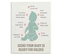Infant Solids Readiness Poster Self Feeding Signals for Montessori Classroom