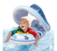 Infant Swim Float - Safety Seat with Canopy, Adjustable Sunshade Floatie with Soft Support and Secure Straps, Keeps Comfortable, Ideal for Swimming Pools Beaches and Outdoor Water Play