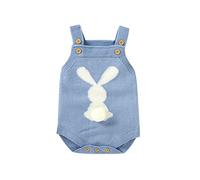Infantile Del Bambino Bambino Ragazze Ragazzi Pagliaccetto Senza Maniche In Maglia Pagliaccetto Pasqua Tuta di Un Pezzo Della Tuta Autunno Inverno Abbigliamento Casual Blu 80 3-6 Mesi
