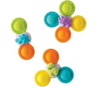 Infantino 3 Spinner Bagno Silicone Ventose Bébé 4 Mesi Multicolore