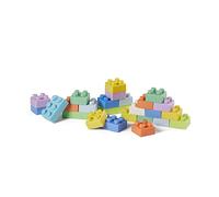 Infantino Costruzioni Morbide Per Bambini, Mattoncini Colorati E Morbidi Facili Da Afferrare Per Neonati E Bambini Senza BPA, Set Da 25 Pezzi
