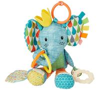 Infantino Go Gaga Peanut The Elephant Activity Pal, Clip on pram And Pushchair Newborn Baby & Sensory Toy, teether And Clacker