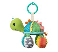 Infantino Go Gaga Turtle Mirror Pal, Clip on pram And Pushchair Newborn Baby & Sensory Toy, Peek-a-Boo Play, Multicolore, M, 316003