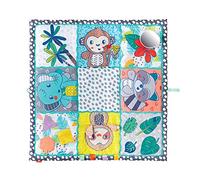 Infantino Jumbo Sensory Discovery Mato - 122 x 122 cm - Tappeto neonati imbottito, per tummy time e attività per sviluppo sensoriale.