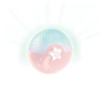 Infantino Luce Rilassante e Proiettore - Clip per Culla con Design Grow-with-Me, Proiettore Notte Stellata da Tavolo con Melodie Integrate e Sensori Sonori, Rosa