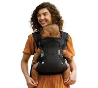 Infantino Marsupio Neonato 4-in-1 Flip Advanced, Marsupio Ergonomico e Convertibile, Trasporto Frontale e Dorsale, Cinghie Regolabili per Bambini da 3,6 a 14,5 kg, Nero e Oro