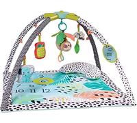 Infantino Milestones & Memories Twist and Fold Gym - Collapsible 4-in-1 Play Mat Stimulating, with 4 Modes and 4 Additional Sensory Toys for Infants and Toddlers, Multicoloured