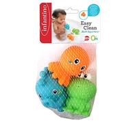 Infantino Morbido per afferrare o gumming Senso Plug & Squirt Trio - Cavalluccio Marino e Rana Rimovibile Facile da Pulire, Multicolore