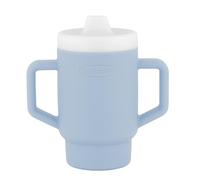 Infantino My 1st Tiny Tumbler, 140 ml Bicchiere con Cannuccia in Silicone con Manici, Bicchiere per Bambini Resistente alle Fuoriuscite da Portare Ovunque, Tazza di Transizione senza BPA, Clarity