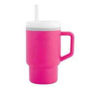 INFANTINO My 1st Tumbler - Adorabile bicchiere in miniatura con cannuccia resistente alle perdite e manico adatto ai bambini, incoraggia l'idratazione, facile da pulire, 9 fl. oz, Bubble Gum