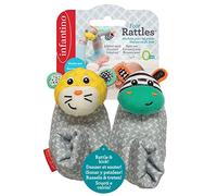 Infantino Foot Rattles Zebra and Tiger scarpette con sonaglio 2 pz