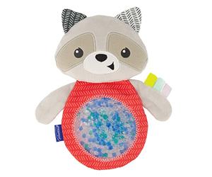 Infantino- Seek & Squish Sensory Pal-Raccoon Amico sensoriale, Multicolore, 315083