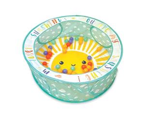 Infantino Vasca da bagno pop-up con 50 palline colorate, facile da montare e salvare spazio per bambini, grande tenda da gioco da 90 cm, design colorato e allegro