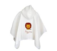 Infants - Accappatoio Bambino Bambina 0-5 anni in 100% Cotone Nido d'Ape - Accessori Utili per il Bagnetto del Neonato - Regalo Nascita Bimba Bimbo - Poncho per il Mare (Standard, Panna)