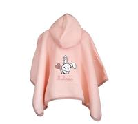 Infants - Accappatoio Bambino Bambina 0-5 anni in 100% Cotone Nido d'Ape - Accessori Utili per il Bagnetto del Neonato - Regalo Nascita Bimba Bimbo - Poncho per il Mare (Standard, Rosa antico)