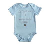 Infants - Body Neonato con Dedica speciale - Idea Regalo Prima festa del papà - Cotone - Facile da Togliere - Annuncio Gravidanza e Nascita (1, Azzurro, 3-6 mesi)
