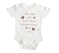 Infants - Body Neonato con Dedica speciale - Idea Regalo Prima festa del papà - Cotone - Facile da Togliere - Annuncio Gravidanza e Nascita