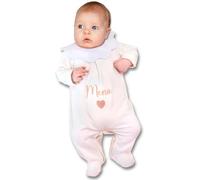 Infants - Tutina Neonato da 0-3 a 3-6 mesi Personalizzabile con Nome Ricamato - in Cotone o Ciniglia - Idea Regalo nascita bimbo - Adatto per Maschio e Femmina - Made in Italy (Cotone, 0-3 mesi)