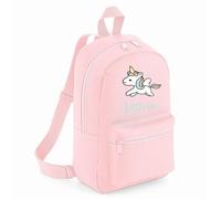 Infants - Zainetto Personalizzato con Nome e Disegno per Bambino e Bambina - Tessuto Impermeabile - Chiusura a Cerniera - Adatto come zainetto per l'asilo e giornaliero - (Rosa)