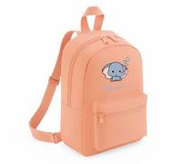 Infants - Zainetto Personalizzato con Nome e Disegno per Bambino e Bambina - Tessuto Impermeabile - Chiusura a Cerniera - Adatto come zainetto per l'asilo e giornaliero - Made in Italy (Pesca)