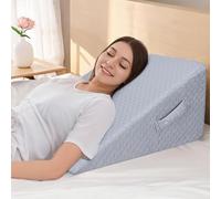 INFANZIA Cuscino a cuneo da letto, cuscino triangolare in memory foam per apnea notturna, reflusso acido, russare, sollevamento gambe 30,5 cm, supporto per la schiena per sedersi a letto, cuscino