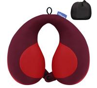 INFANZIA Cuscino cervicale per bambini, con supporto per il collo, a forma di U, per aereo o treno, idea regalo per bambini (rosso)