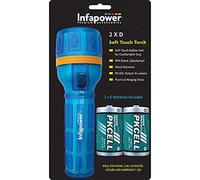 Infapower INFA-F021 - Spruzzi touch gomma extra morbida torcia f8 luminoso ha condotto la torcia con resistenza agli urti - blu