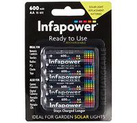 Infapower - Set 4 pile AA ricaricabili, 600 mAh