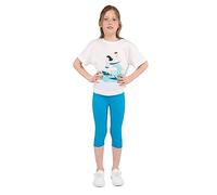 infatti Leggings a ¾ in Cotone per Bambina, Pantaloni Morbidi e Comodi per i più Piccoli, Allenamento Casual, Stile Corto Elegante, Abbigliamento Basic Tonia, Turchese 110 cm (5 Anni)