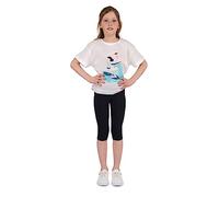 infatti Leggings a ¾ in Cotone per Bambina, Pantaloni Morbidi e Comodi per i più Piccoli, Allenamento Casual, Stile Corto Elegante, Abbigliamento Basic Tonia, Nero 158 cm (13 Anni)