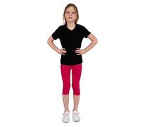 infatti Leggings a ¾ in Cotone per Bambina, Pantaloni Morbidi e Comodi per i più Piccoli, Allenamento Casual, Stile Corto Elegante, Abbigliamento Basic Tonia, Amaranto 122 cm (7 Anni)