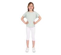 infatti Leggings a ¾ in Cotone per Bambina, Pantaloni Morbidi e Comodi per i più Piccoli, Allenamento Casual, Stile Corto Elegante, Abbigliamento Basic Tonia, Bianco 152 cm (12 Anni)