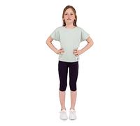 infatti Leggings a ¾ in Cotone per Bambina, Pantaloni Morbidi e Comodi per i più Piccoli, Allenamento Casual, Stile Corto Elegante, Abbigliamento Basic Tonia, Prugna 158 cm (13 Anni)