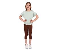 infatti Leggings a ¾ in Cotone per Bambina, Pantaloni Morbidi e Comodi per i più Piccoli, Allenamento Casual, Stile Corto Elegante, Abbigliamento Basic Tonia, Marrone 146 cm (11 Anni)