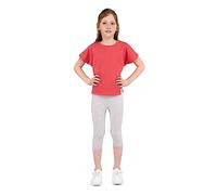 infatti Leggings a ¾ in Cotone per Bambina, Pantaloni Morbidi e Comodi per i più Piccoli, Allenamento Casual, Stile Corto Elegante, Abbigliamento Basic Tonia, Grigio Melange 134 cm (9 Anni)