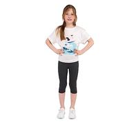 infatti Leggings a ¾ in Cotone per Bambina, Pantaloni Morbidi e Comodi per i più Piccoli, Allenamento Casual, Stile Corto Elegante, Abbigliamento Basic Tonia, Grafite 128 cm (8 Anni)