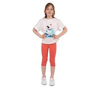 infatti Leggings a ¾ in Cotone per Bambina, Pantaloni Morbidi e Comodi per i più Piccoli, Allenamento Casual, Stile Corto Elegante, Abbigliamento Basic Tonia, Corallo 158 cm (13 Anni)