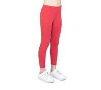 infatti Leggings in Cotone per Bambina, Pantaloni Morbidi e Comodi per Bambini, Allenamento Casual, Stile Elegante, Abbigliamento Basic Zoe, Corallo 116 cm (6 Anni)