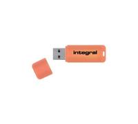 Integral Neon USB3.0 16GB 16GB USB 3.0 (3.1 Gen 1) USB Type-A connector Orange USB flash drive - USB Flash Drives (16 GB, USB 3.0 (3.1 Gen 1), USB Type-A connector, 80 MB/s, Cap, Orange)