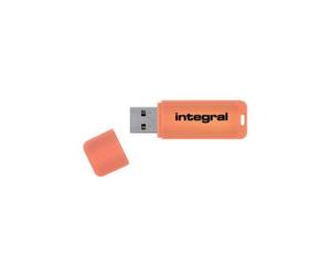 INFD32GBNEONOR3.0 INTEGRAL USB 3.0 Flash Drive Neon 32Gb Arancione