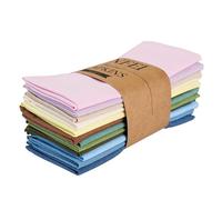 INFEI Tovaglioli di stoffa in e lino tinta unita - Set di 12 (40 x 40 cm) - per eventi e uso domestico (multicolore)