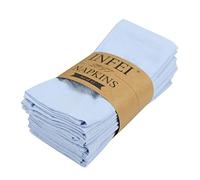 INFEI Tovaglioli di stoffa in tinta unita, set di 12 (15,7 x 11,8 pollici), tovagliolo da tavolo da cucina in cotone riutilizzabile, per feste, hotel e uso domestico (Celeste)