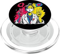 Infermiera doppia pace retrò pop carattere grafico segno gesto PopSockets PopGrip per MagSafe