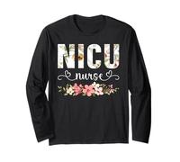 Infermiera floreale NICU RN Unità di terapia intensiva neonatale Infermieristica Maglia a Manica